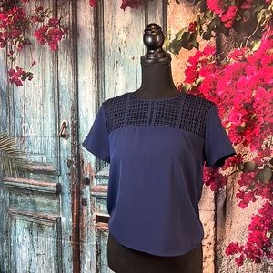 A’GACI small navy blue blouse